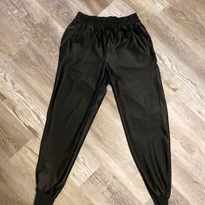 #2. Maison D’ Amelie Paris Faux Leather Joggers